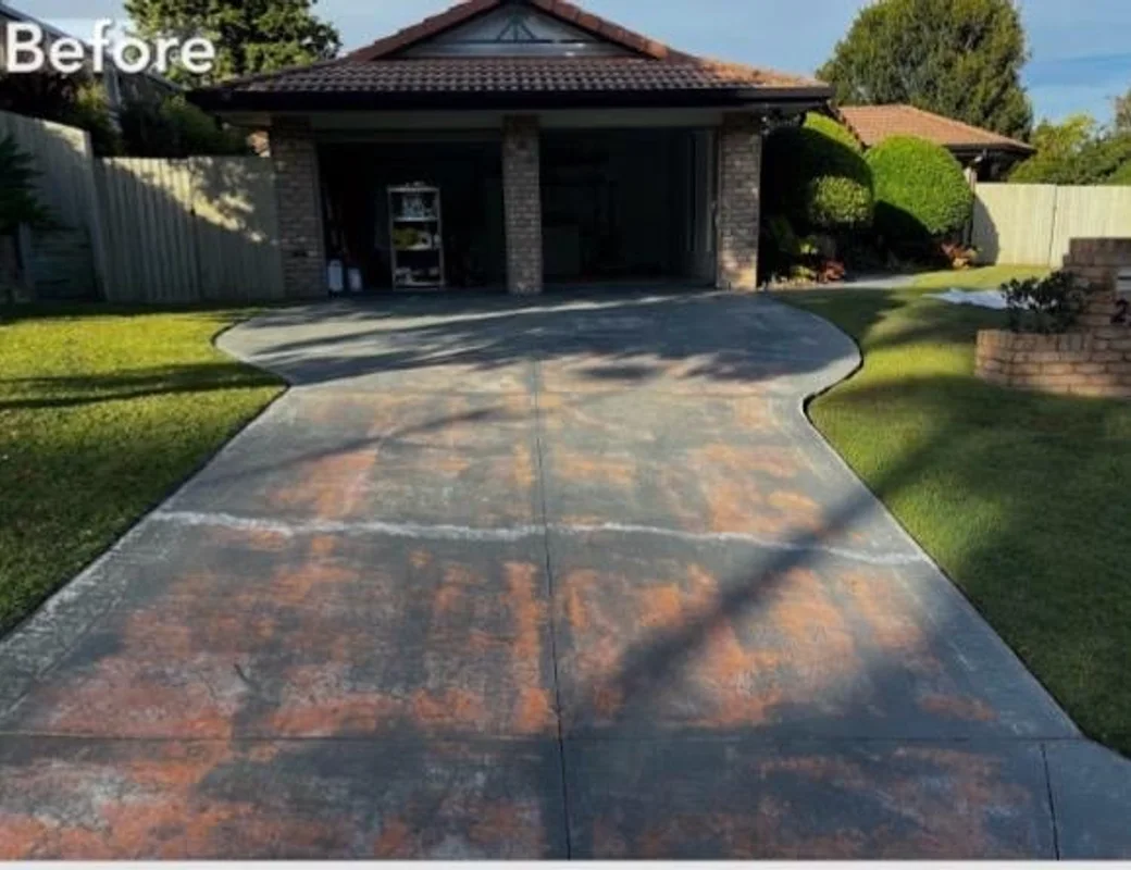 The same driveway before resurfacing